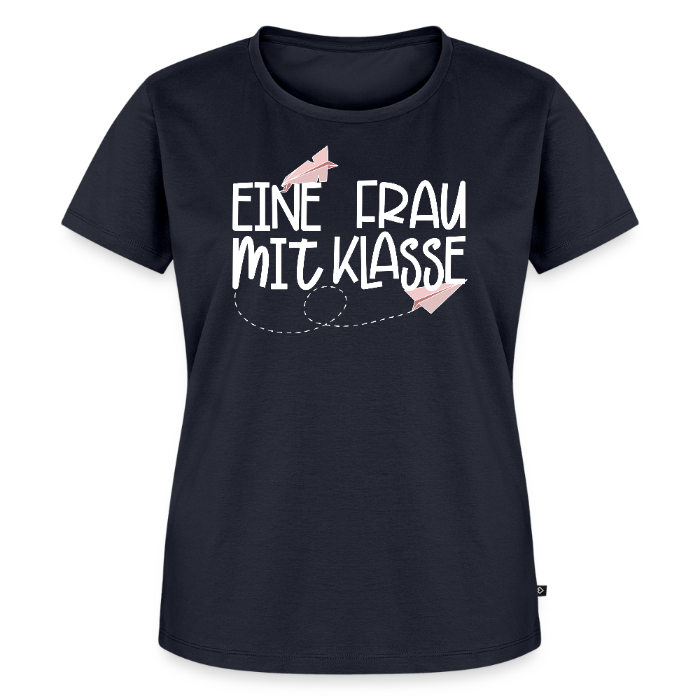 Eine Frau mit Klasse - Frauen Premium T-Shirt - Navy