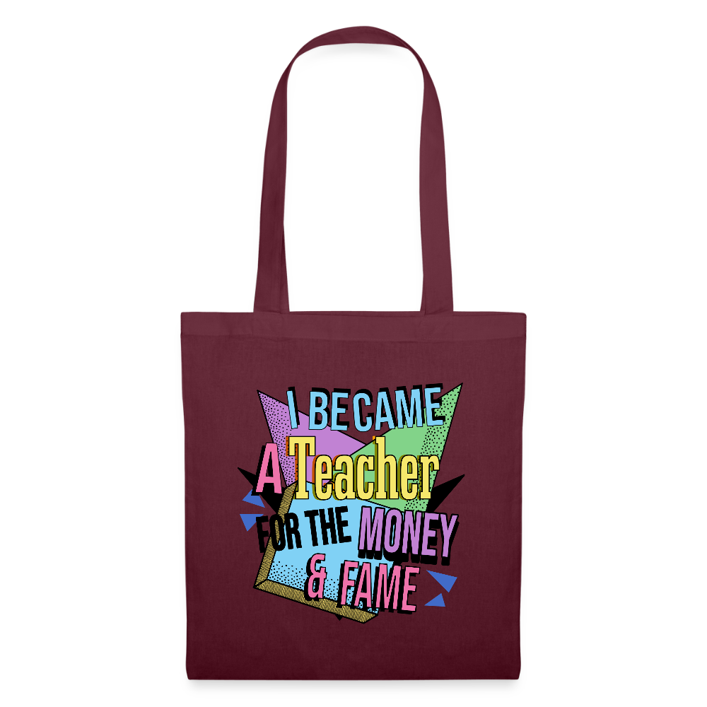 90´s Money & Fame - Stoffbeutel - Burgunderrot