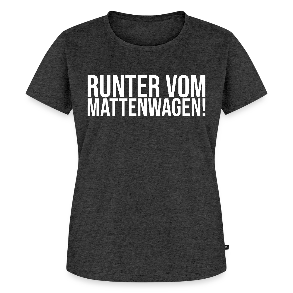 Mattenwagen - Frauen Premium T-Shirt - Anthrazit meliert