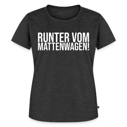 Mattenwagen - Frauen Premium T-Shirt - Anthrazit meliert
