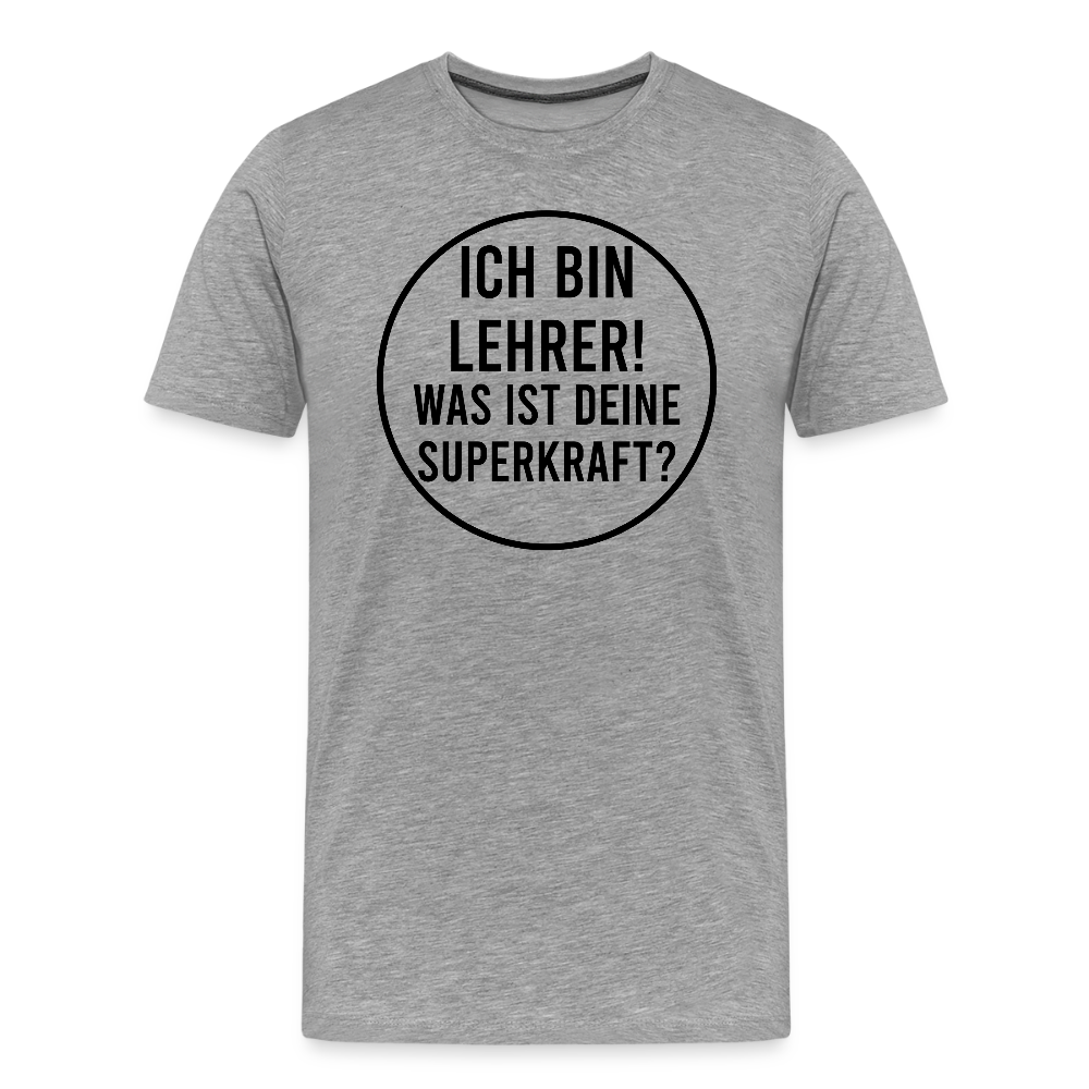 Superkraft - Männer Premium T-Shirt - Grau meliert