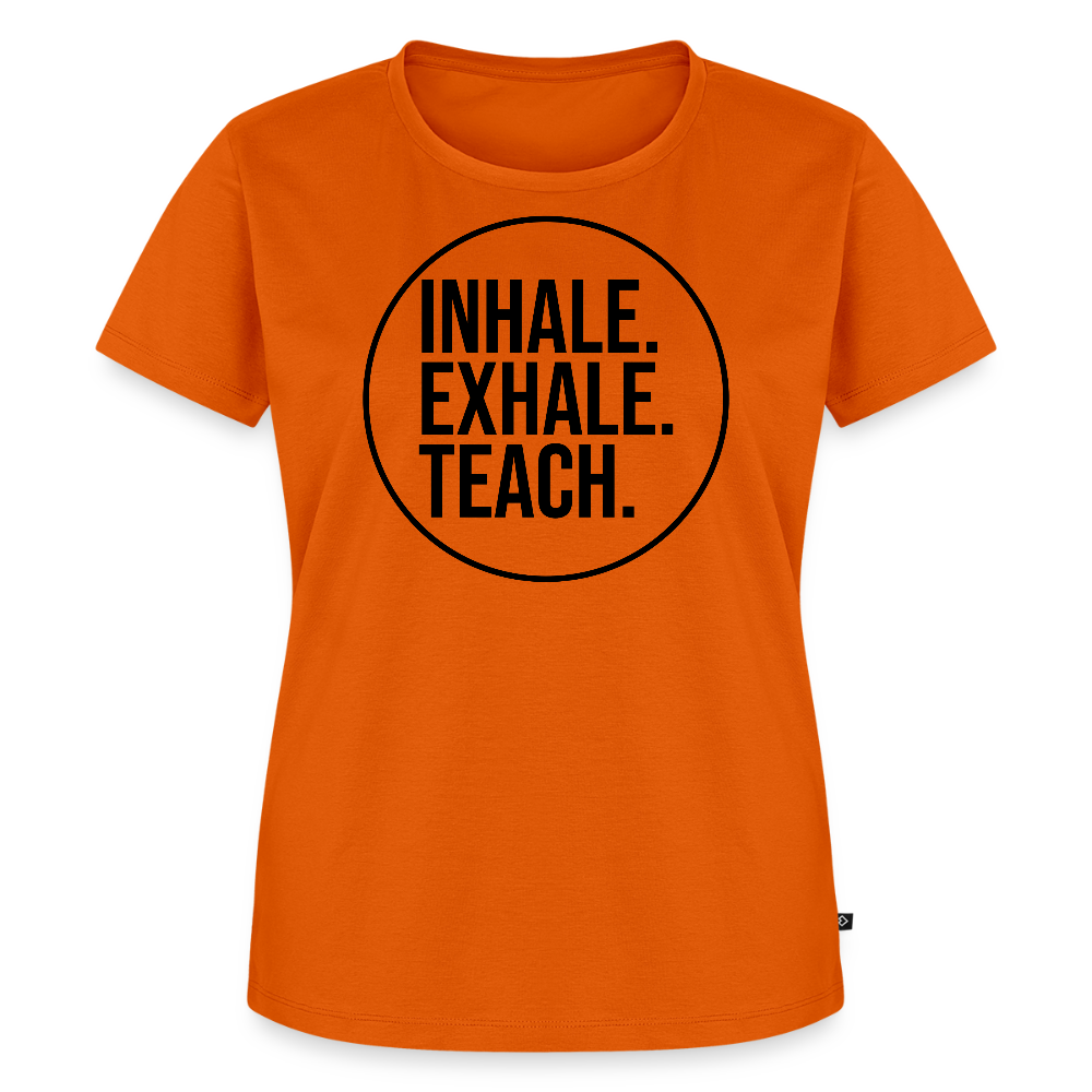 Inhale. Exhale. Teach. - Frauen Premium T-Shirt - Orange 