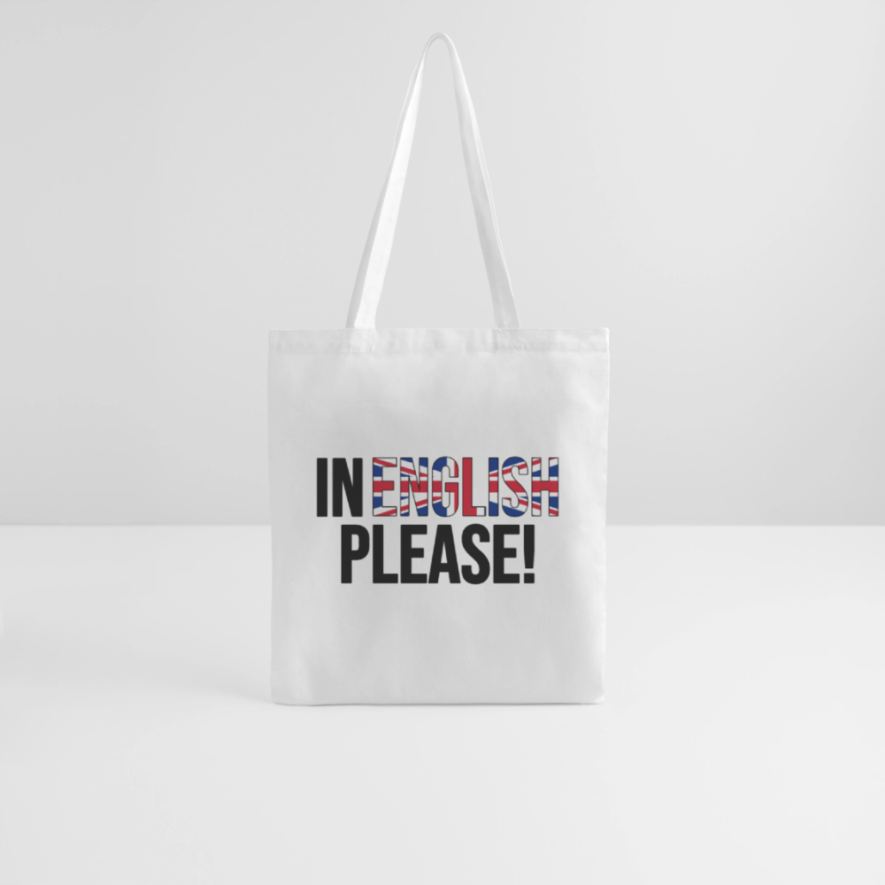 In english please! - Stoffbeutel - Weiß
