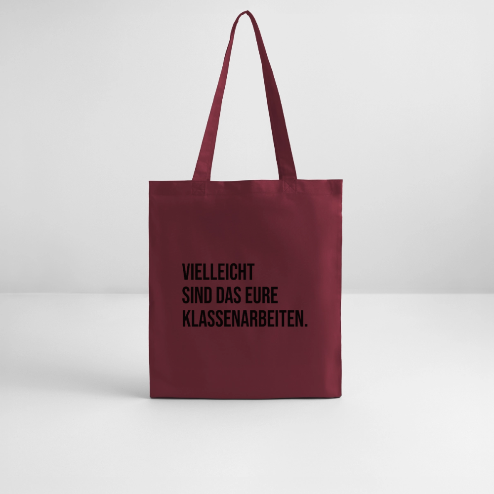 Klassenarbeiten - Bio-Stoffbeutel - Burgunderrot