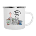 I am fine! - Emaille-Tasse - Weiß