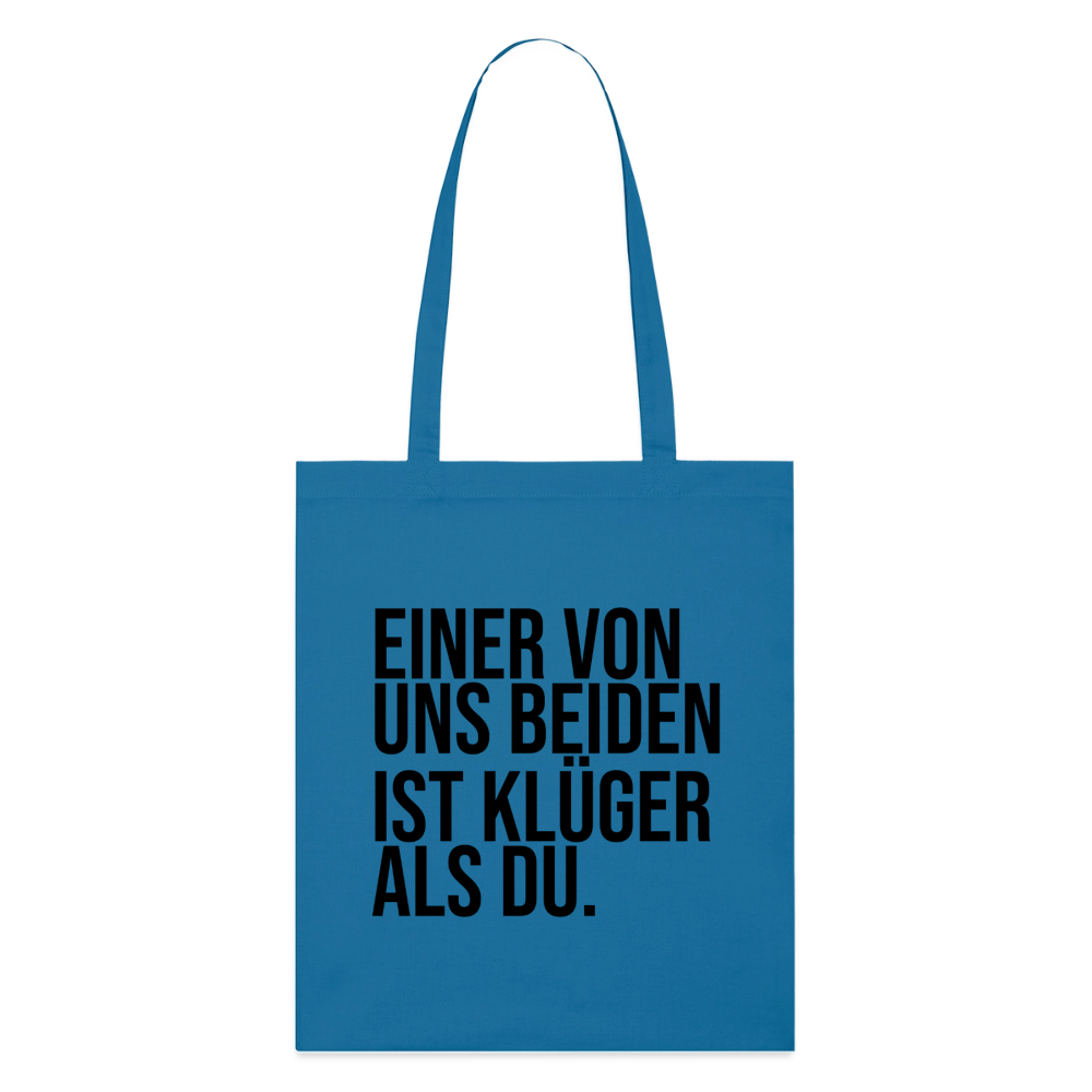 Klüger als du - Bio-Stoffbeutel - Königsblau