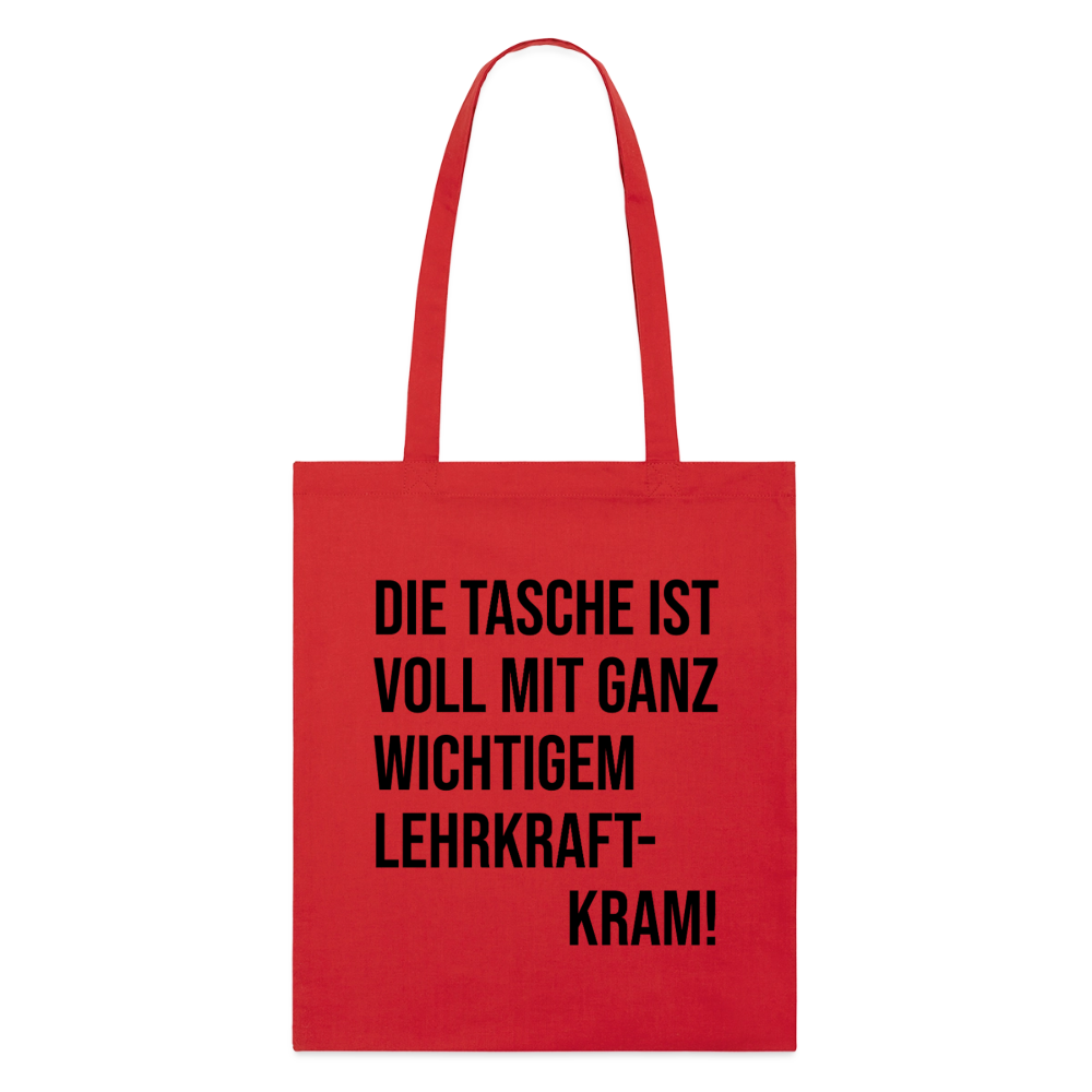 Lehrkraftkram - Bio-Stoffbeutel - Rot