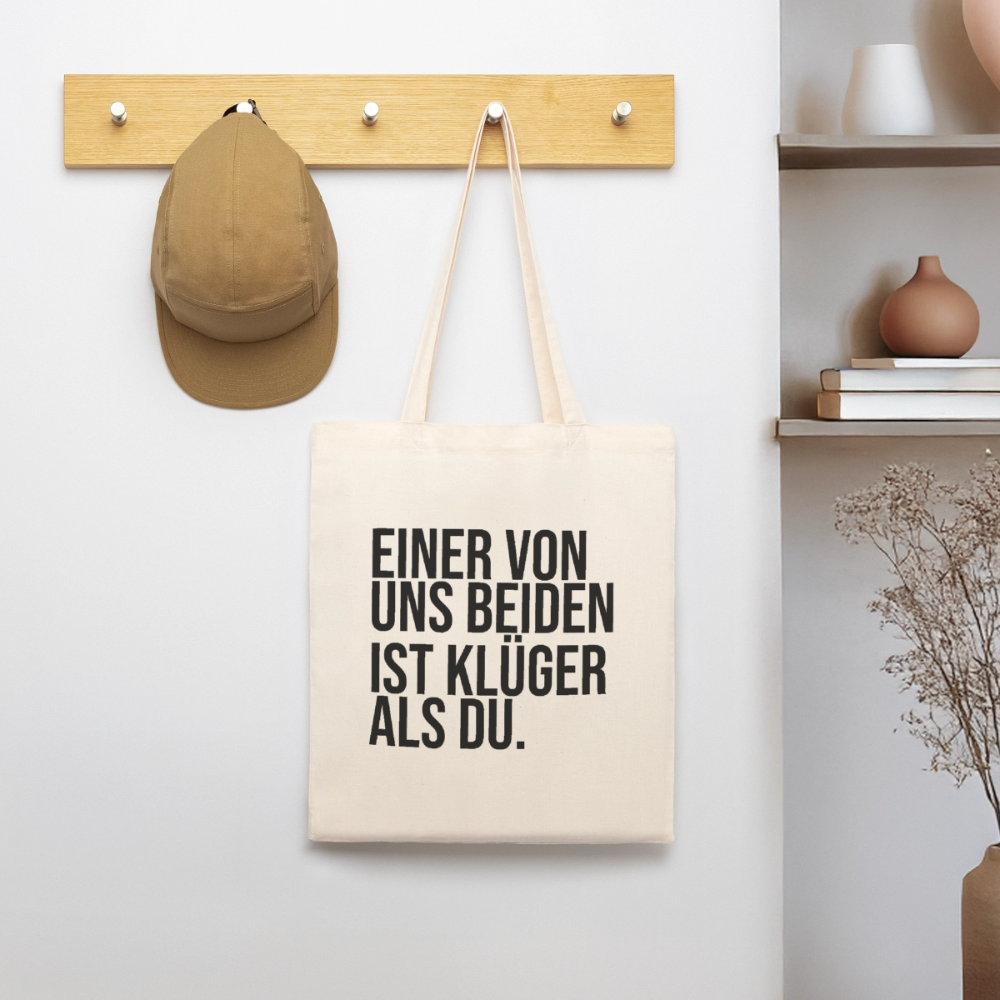 Klüger als du - Bio-Stoffbeutel - Natur