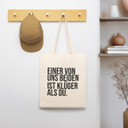 Klüger als du - Bio-Stoffbeutel - Natur