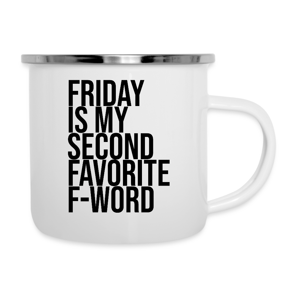 F-Word - Emaille-Tasse - Weiß
