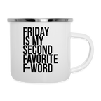 F-Word - Emaille-Tasse - Weiß