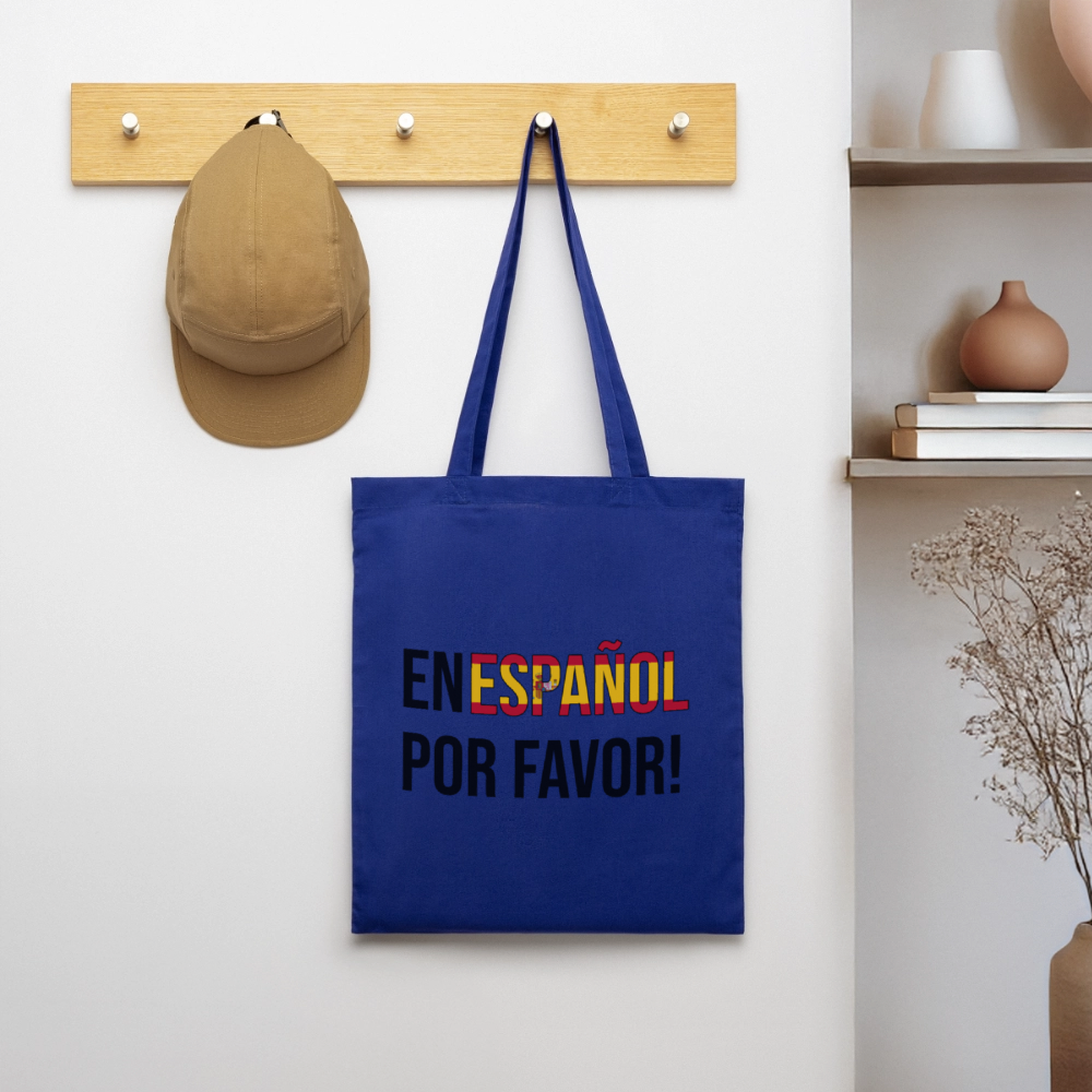 En Español por vavor - Stoffbeutel - Royalblau