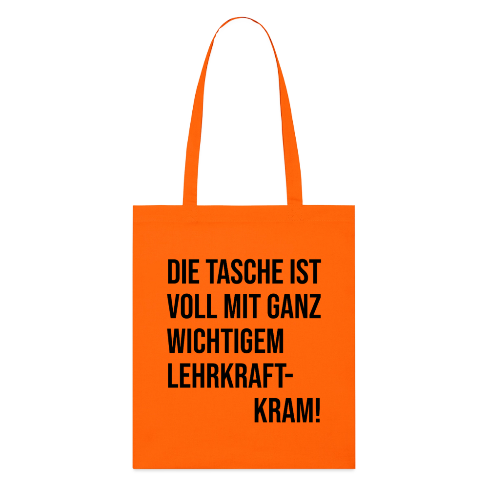 Lehrkraftkram - Bio-Stoffbeutel - Tieforange