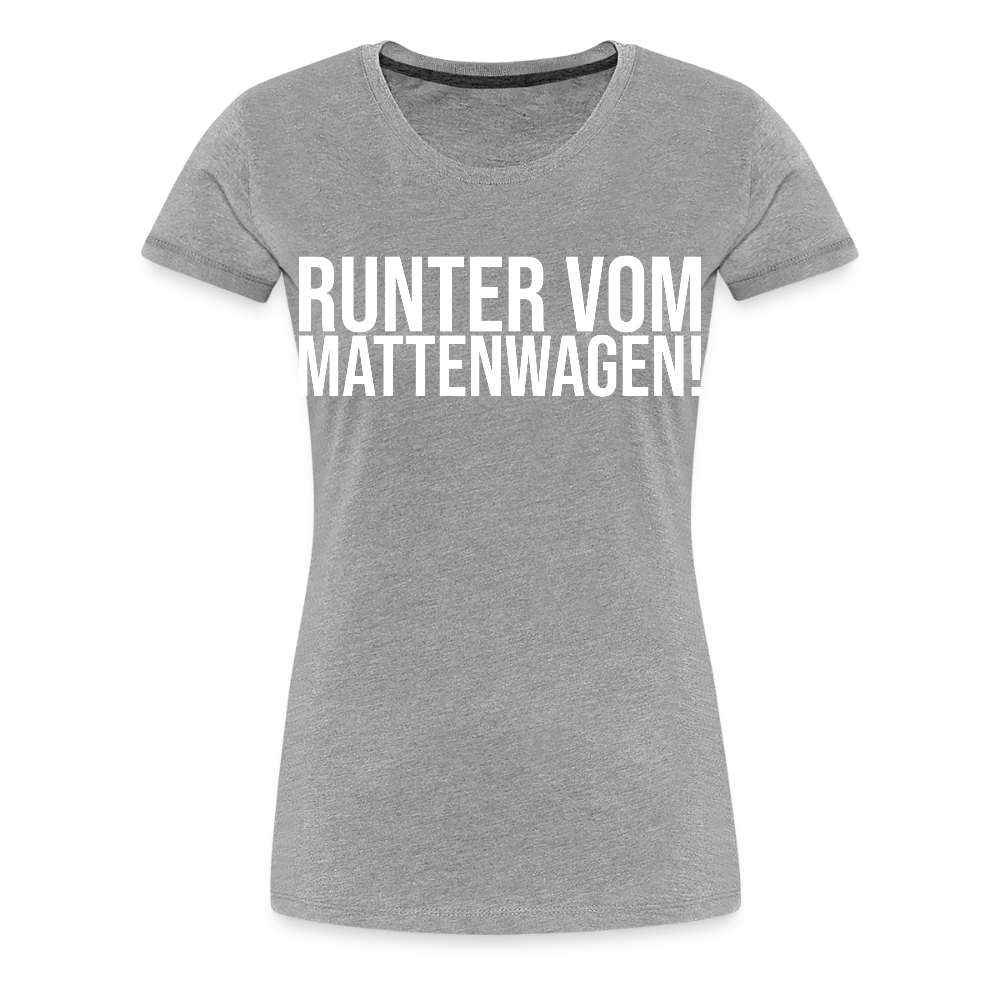 Mattenwagen - Frauen Premium T-Shirt - Grau meliert