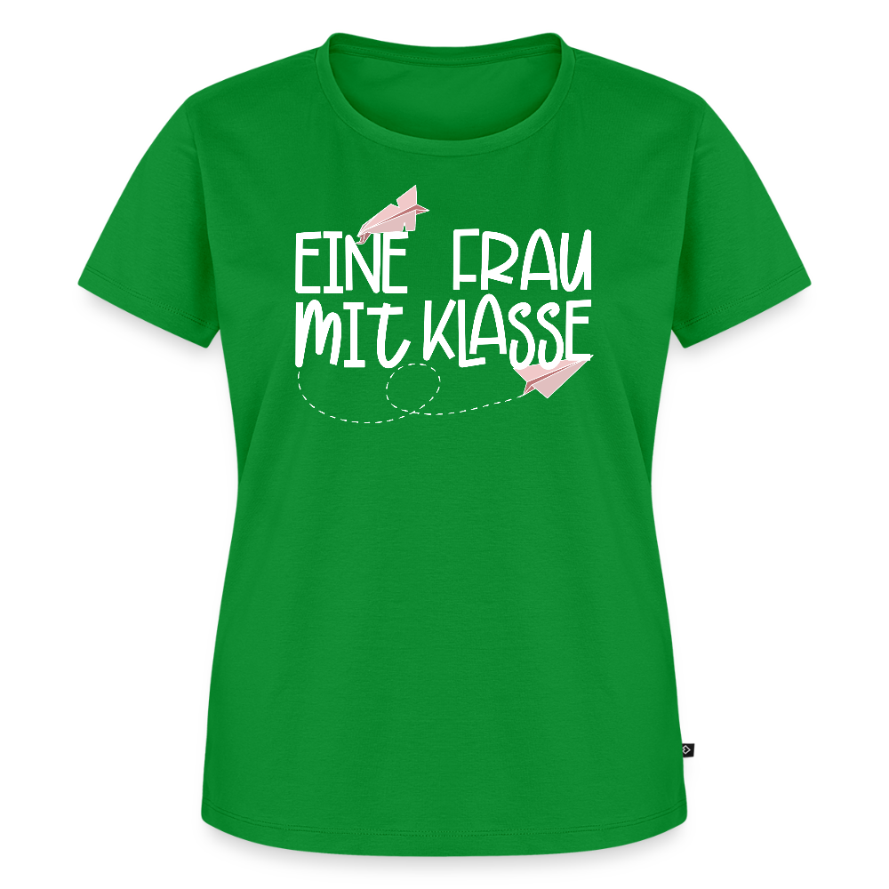 Eine Frau mit Klasse - Frauen Premium T-Shirt - Grün