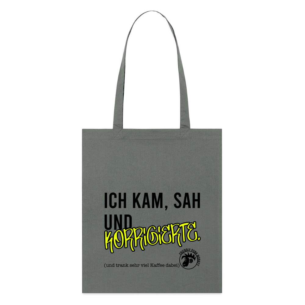 Ich kam, sah - Bio-Stoffbeutel - Anthrazit