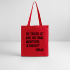 Lehrkraftkram - Bio-Stoffbeutel - Rot