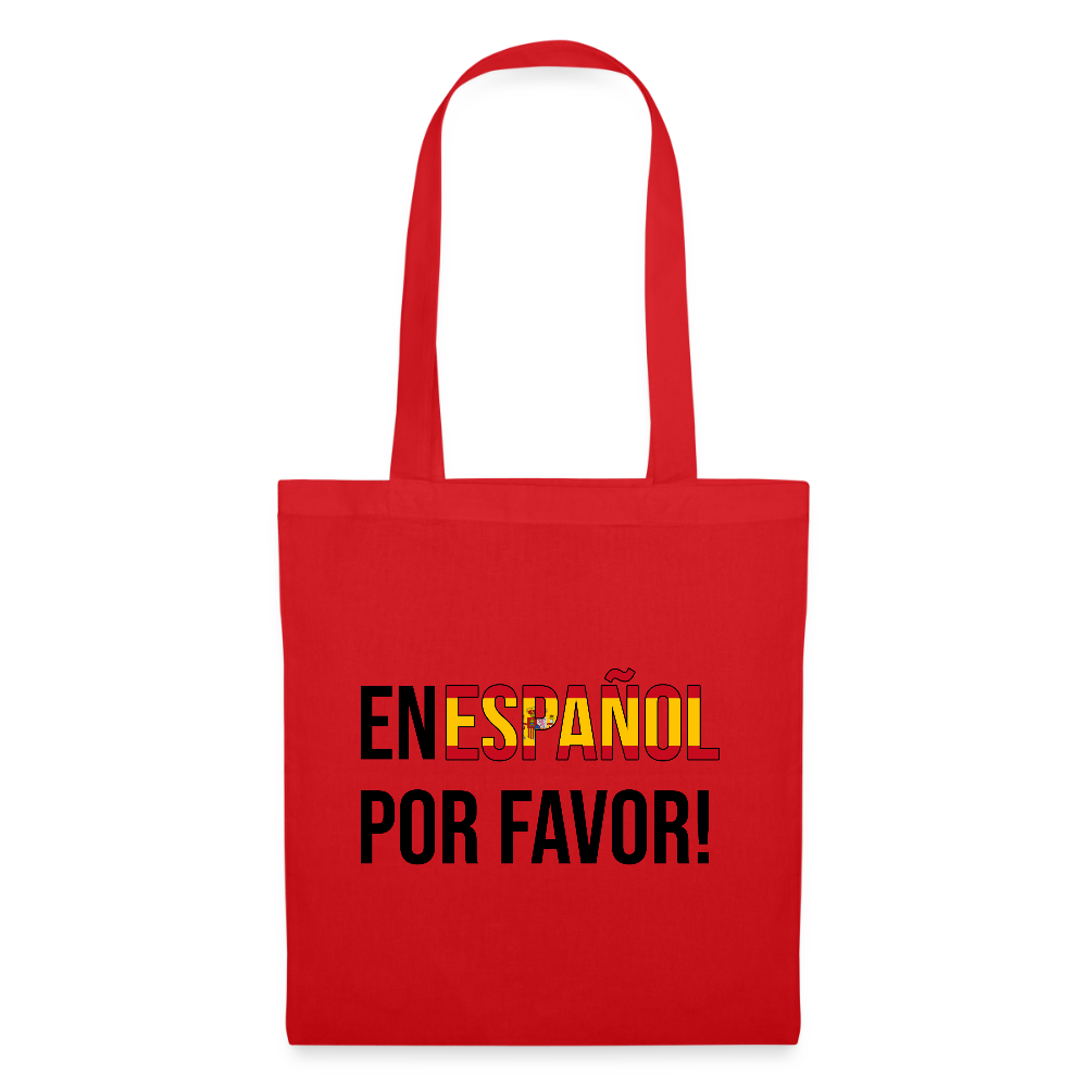 En Español por vavor - Stoffbeutel - Rot