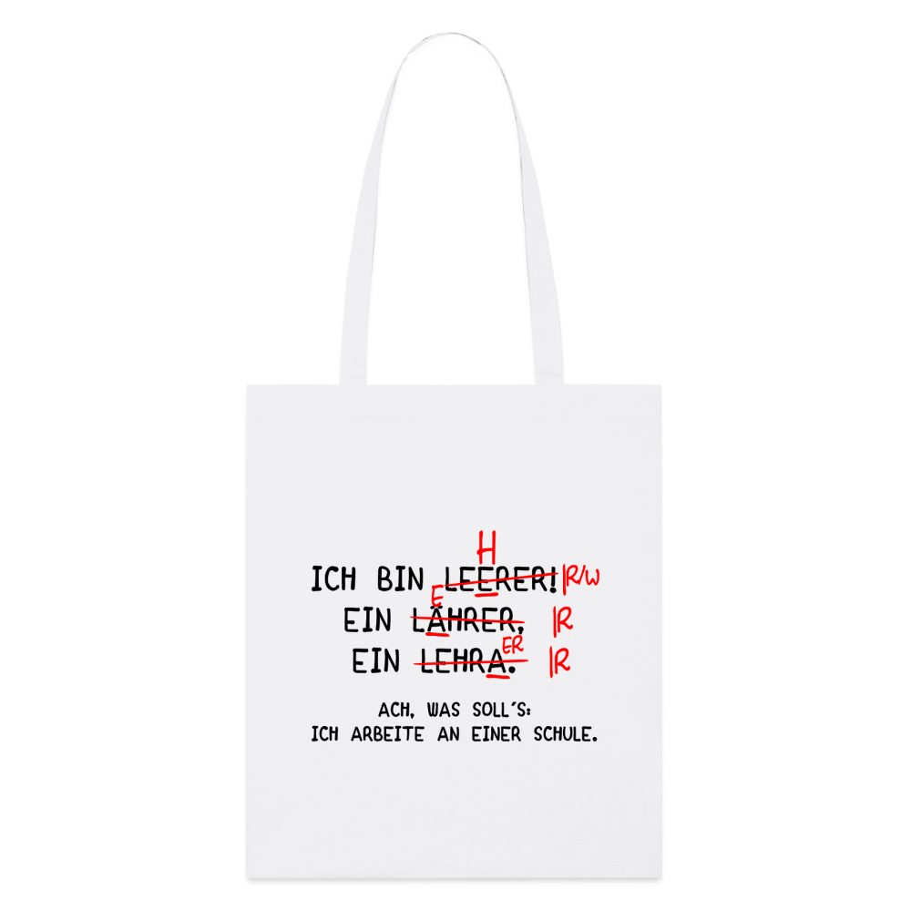 Lehrer - Bio-Stoffbeutel - Weiß