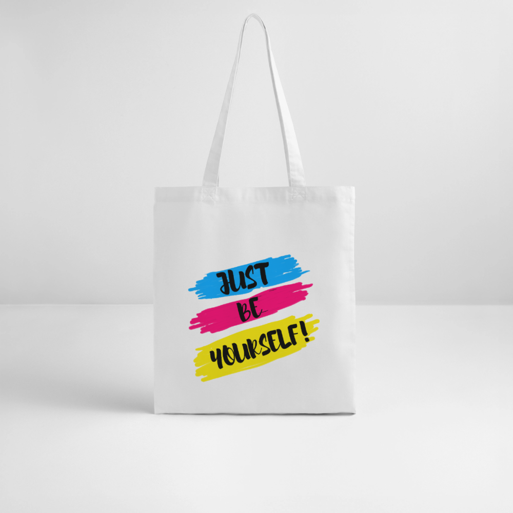 Just be yourself - Bio-Stoffbeutel - Weiß