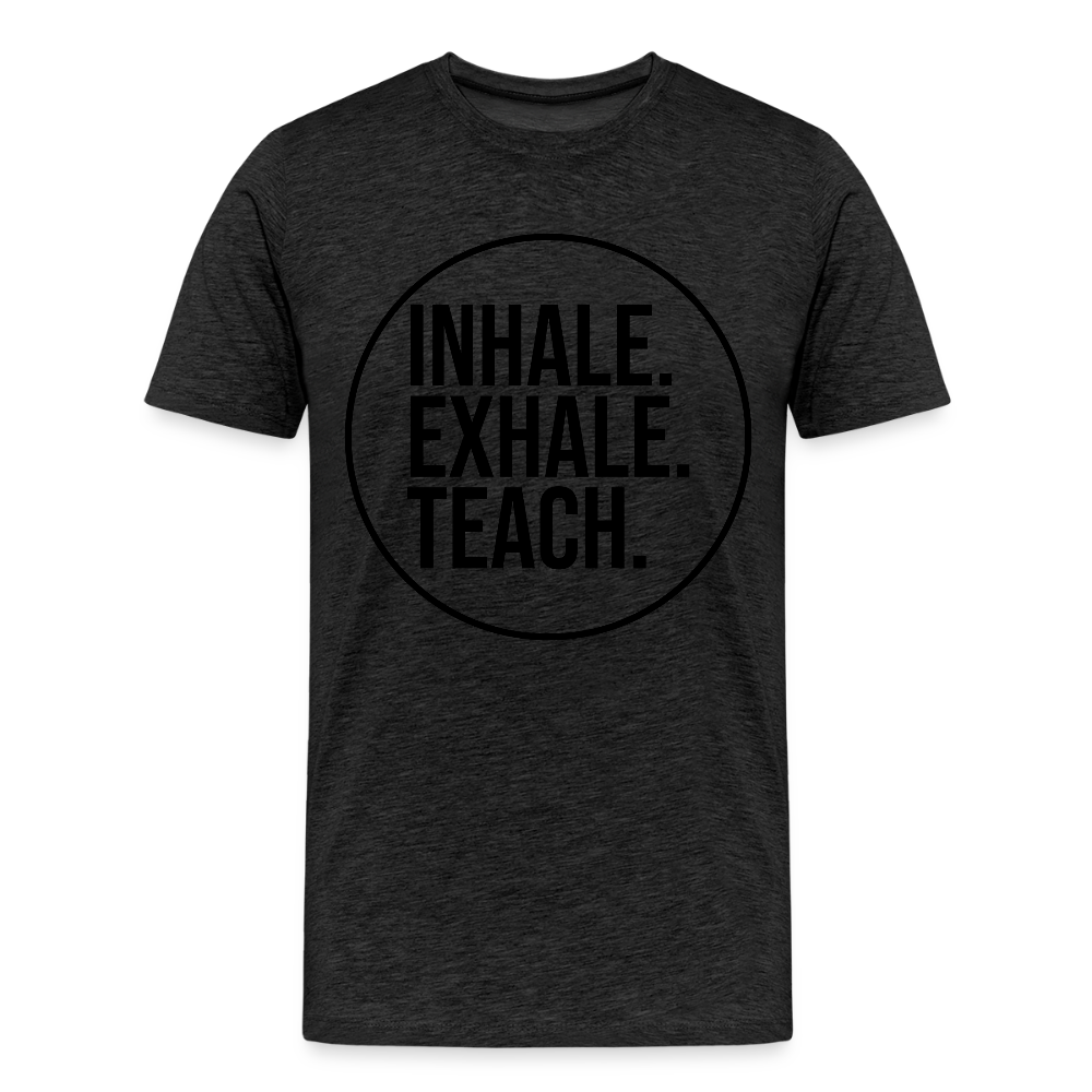 Inhalte. Exhale. Teich. - Männer Premium T-Shirt - Anthrazit