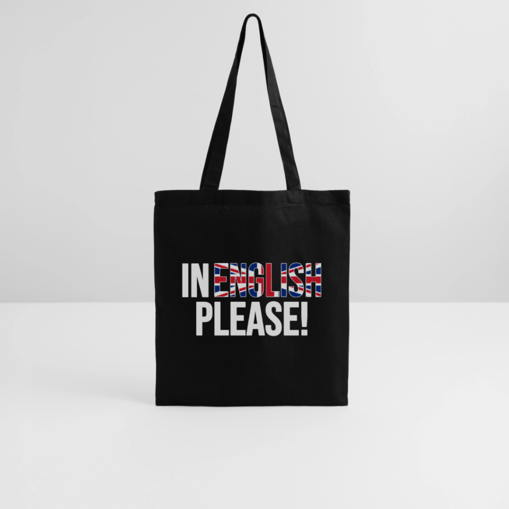 In english please! - Stoffbeutel - Schwarz