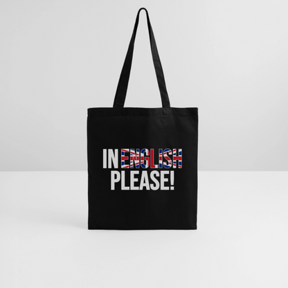 In english please! - Stoffbeutel - Schwarz