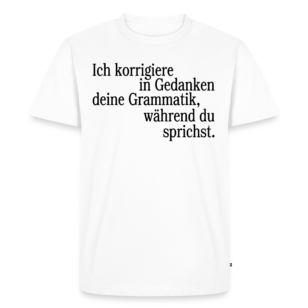 Grammatik - Männer Premium T-Shirt - Weiß