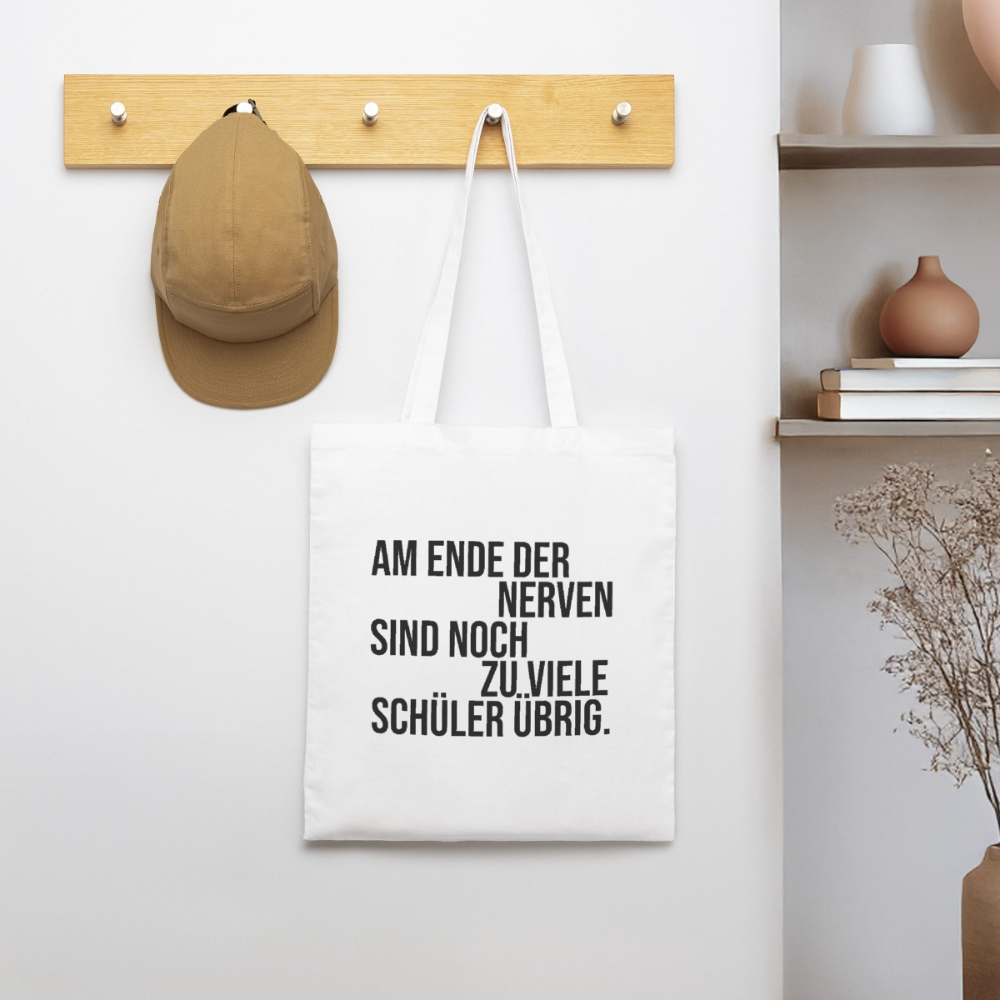 Zu viele Schüler - Bio-Stoffbeutel - Weiß