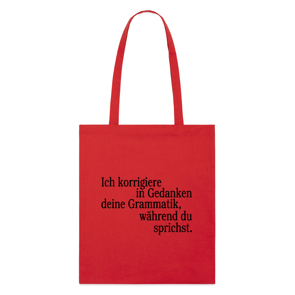Grammatik - Bio-Stoffbeutel - Rot