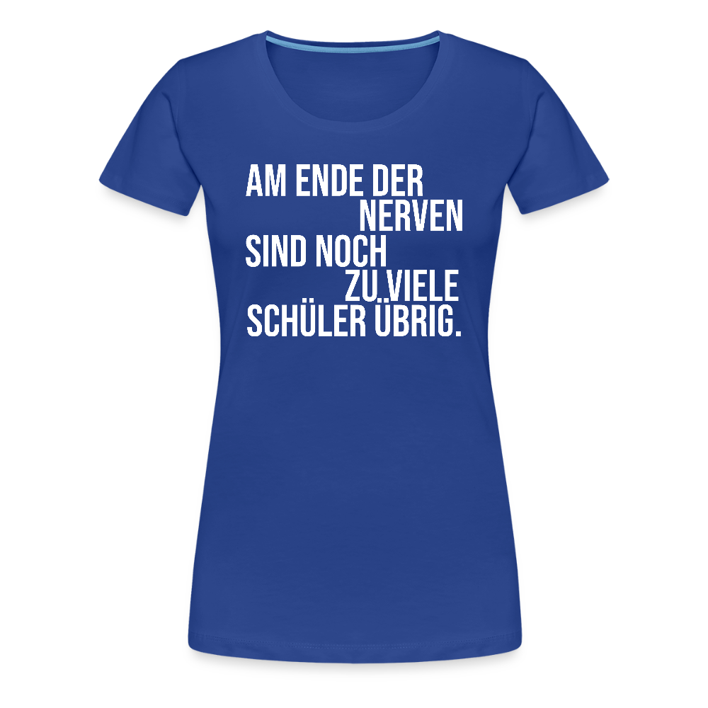 zu viele Schüler - Frauen Premium T-Shirt - Königsblau