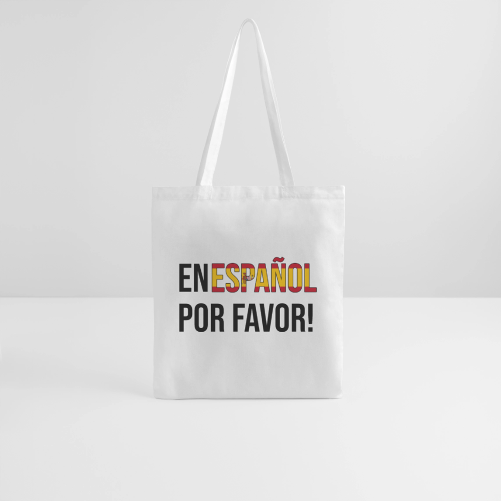 En Español por vavor - Stoffbeutel - Weiß