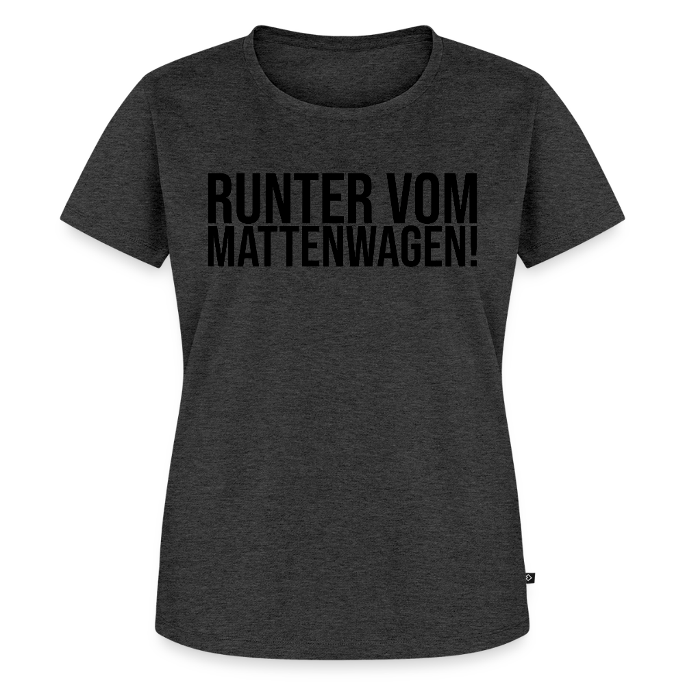 Mattenwagen - Frauen Premium T-Shirt - Anthrazit meliert