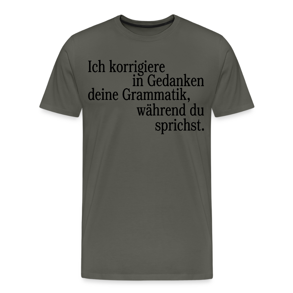 Grammatik - Männer Premium T-Shirt - Asphalt