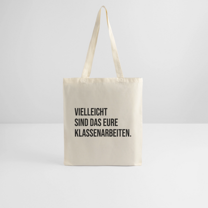 Klassenarbeiten- Stoffbeutel - Natur