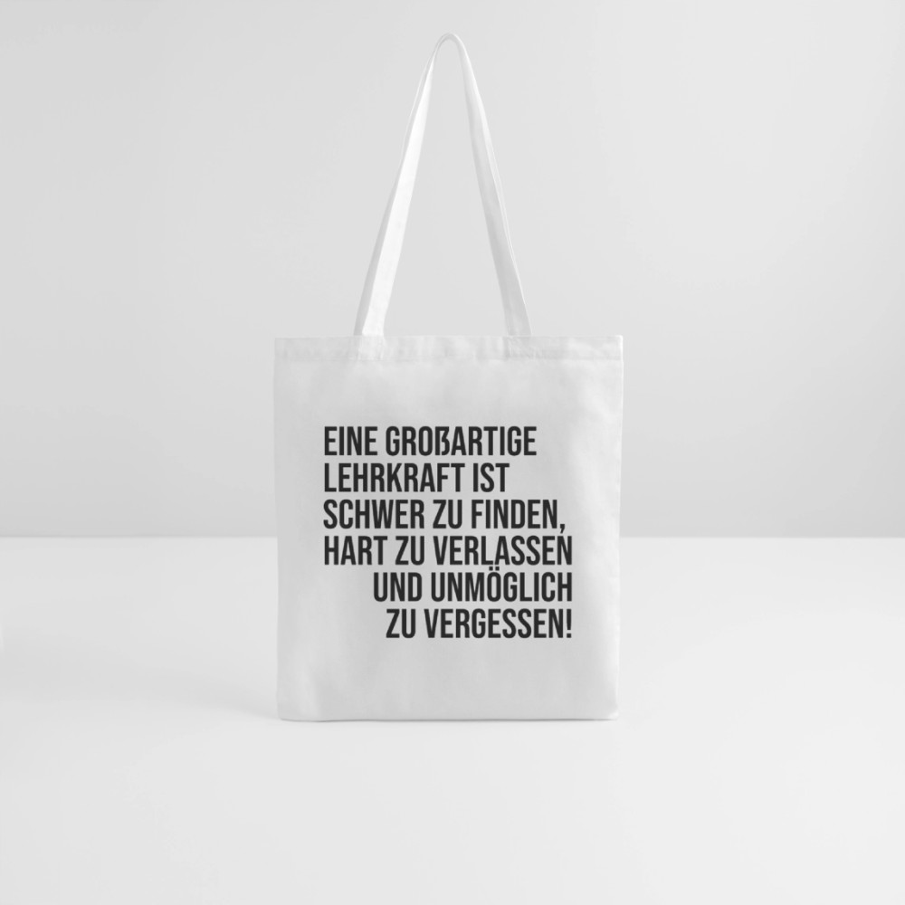 Großartige Lehrkraft - Stoffbeutel - Weiß