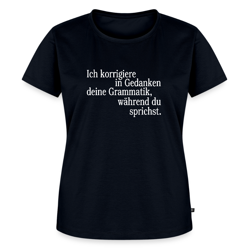 Grammatik - Frauen Premium T-Shirt - Navy