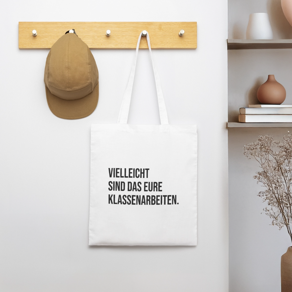 Klassenarbeiten - Bio-Stoffbeutel - Weiß