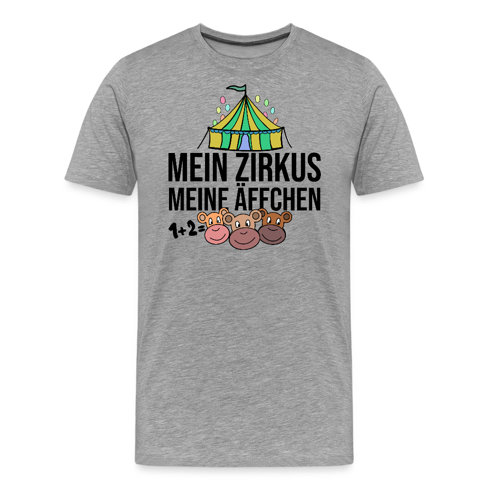 Mein Zirkus - Männer Premium T-Shirt - Grau meliert