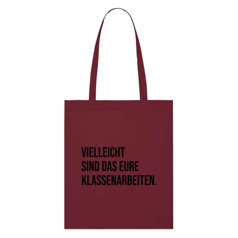 Klassenarbeiten - Bio-Stoffbeutel - Burgunderrot