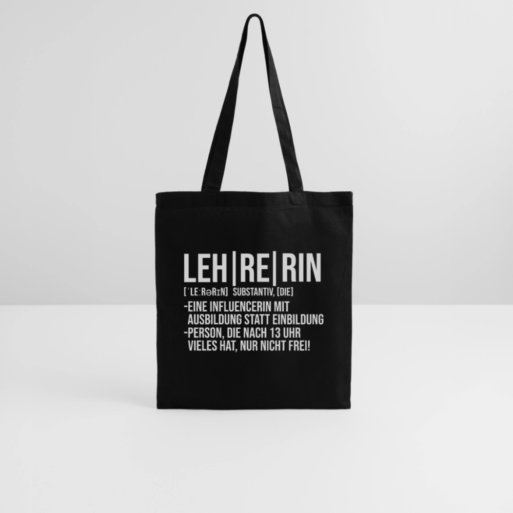 Leh-re-rin - Stoffbeutel - Schwarz