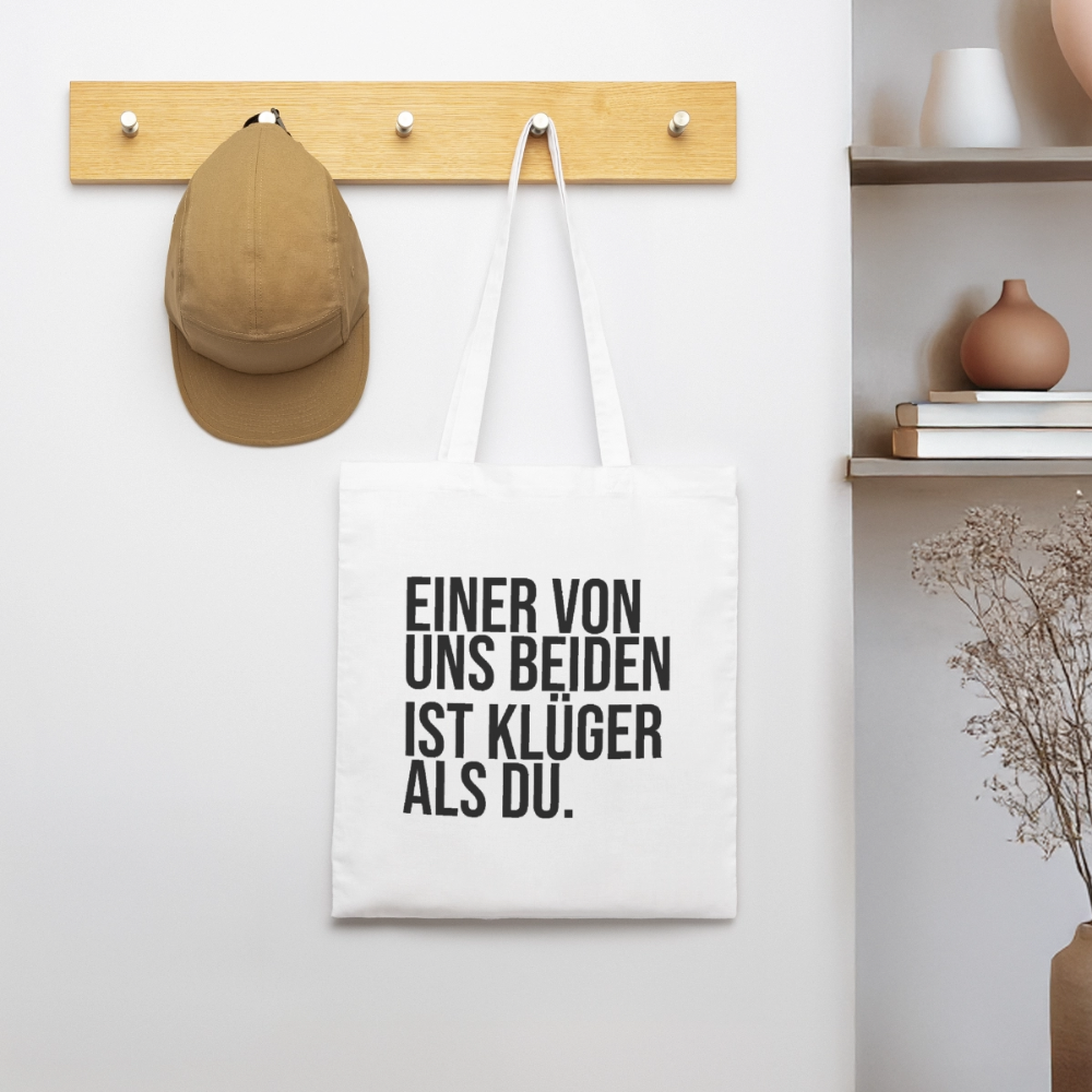 Klüger als du - Bio-Stoffbeutel - Weiß