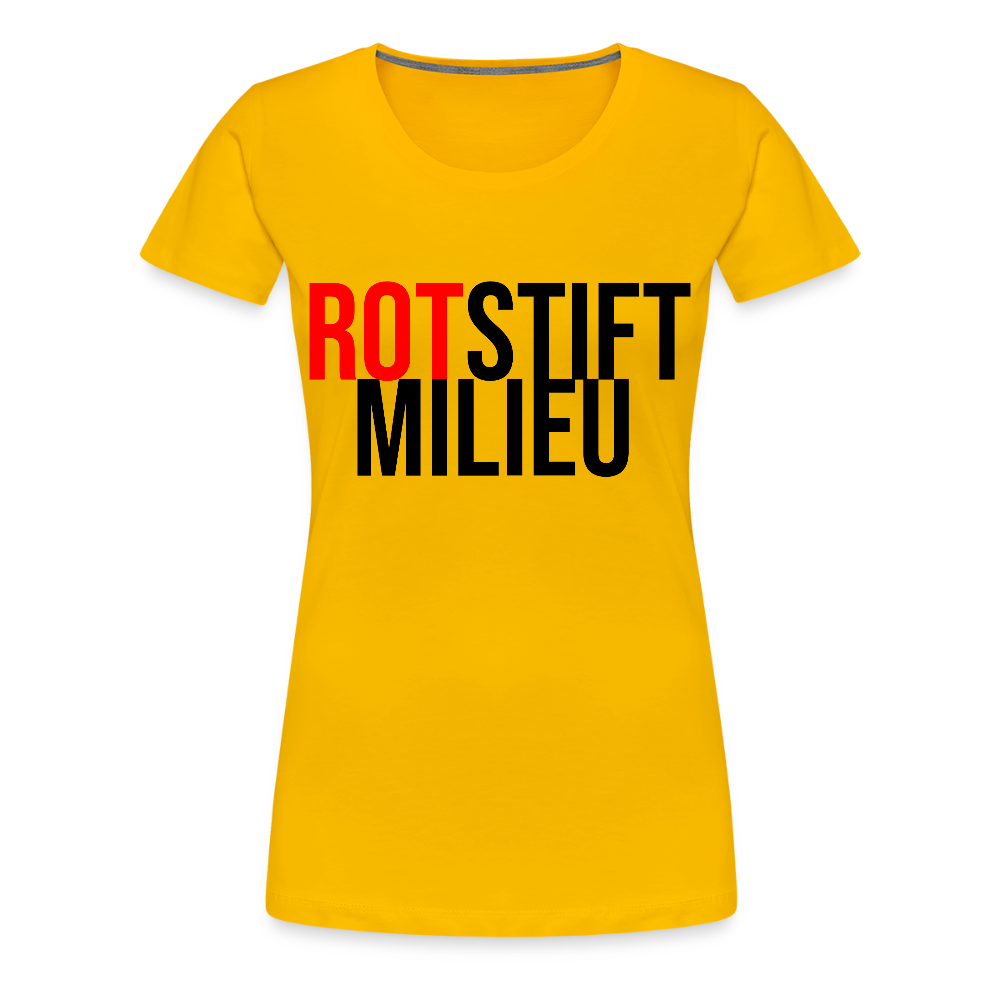 Rotstiftmilieu - Frauen Premium T-Shirt - Sonnengelb