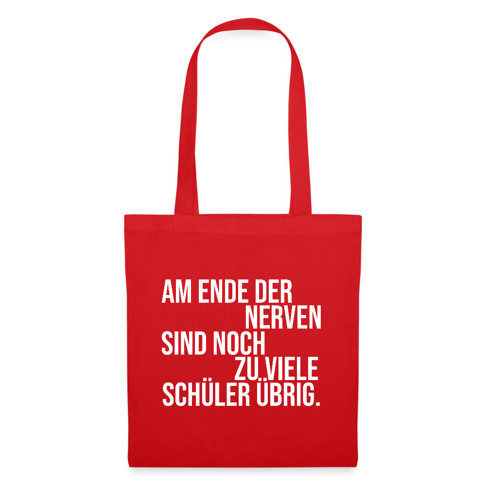 Zu viele Schüler - Stoffbeutel - Rot