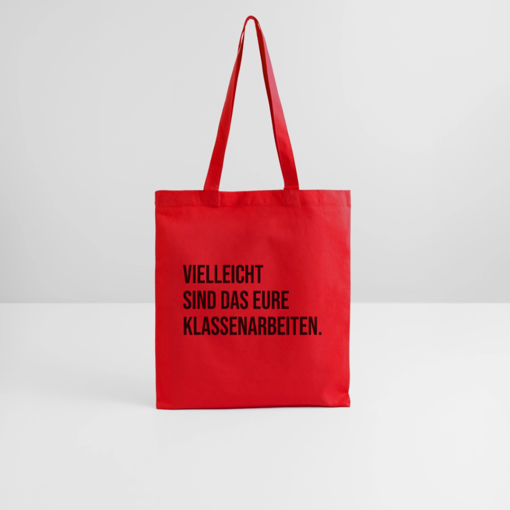 Klassenarbeiten- Stoffbeutel - Rot