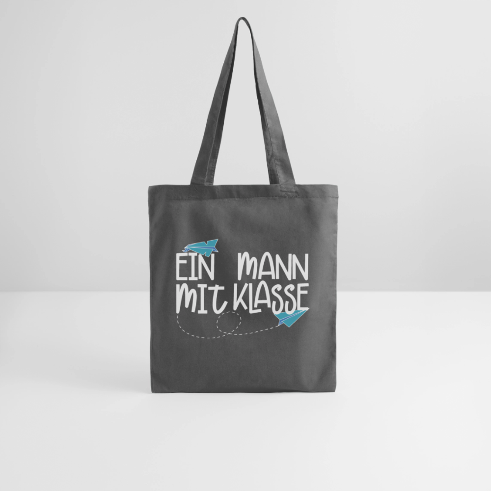 Ein Mann mit Klasse - Stoffbeutel - Graphite