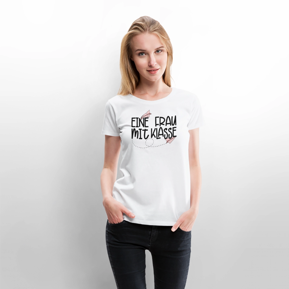 Eine Frau mit Klasse - Frauen Premium T-Shirt - Weiß