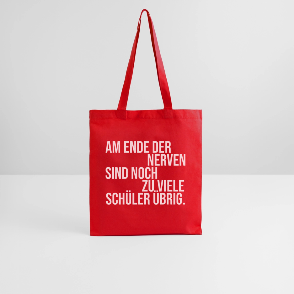 Zu viele Schüler - Stoffbeutel - Rot