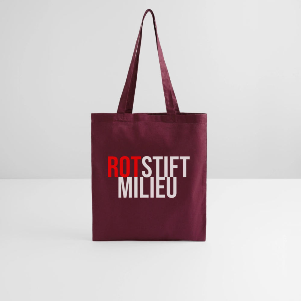 Rotstiftmilieu - Stoffbeutel - Burgunderrot