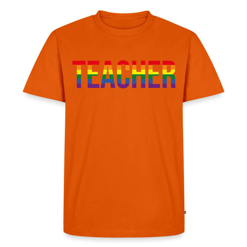 Teacher - Männer Premium T-Shirt - Orange 